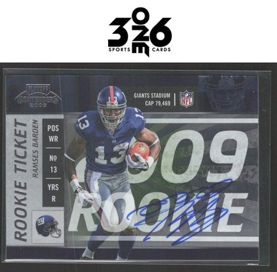Ramses Barden 2009 Playoff Contenders Rookie Ticket Autographs