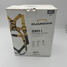 Guardian Fall Protection 37005B Full Body Harness  Black/Yellow, Size M-L NEW