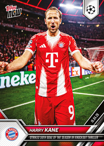 Harry Kane – Harry Kane - 2025-26 UCL Topps NOW® - Card 124 - PR: 1133