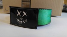 Suicide Squad Belt w/ Metal Belt Buckle Loot Crate Neon Green Black Buckle Down