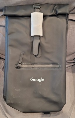 Rains Rolltop Rucksack ''Google'' Waterproof W3 Black Unisex NWT Style 13320 Large