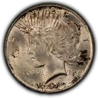 1922 $1 Silver Peace Dollar - Pattern Toning - BU - SKU-D7107