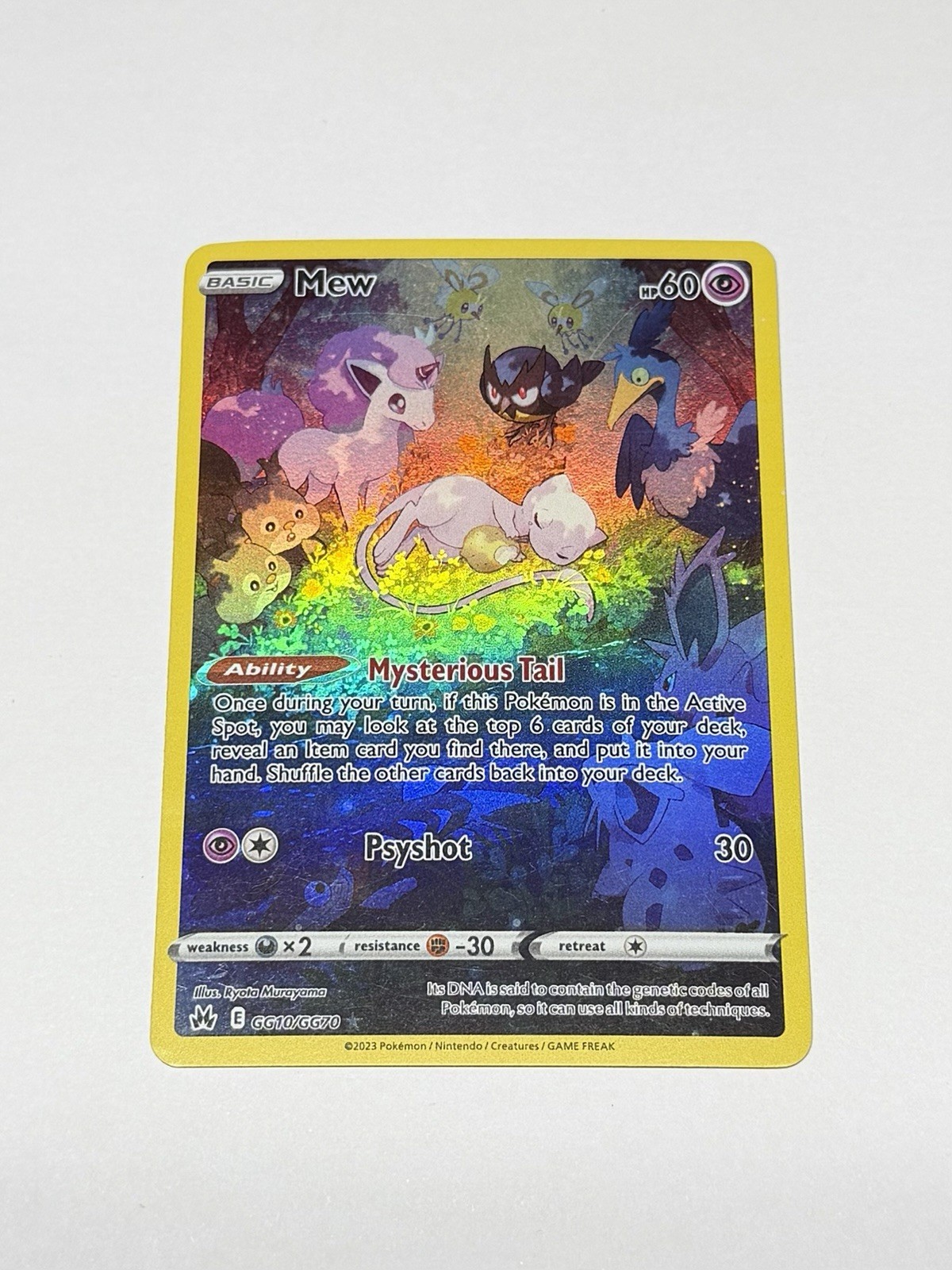 Mew GG10/GG70 Crown Zenith: Galarian Gallery Holo Pokemon Card TCG M/NM