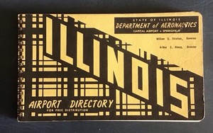 1956 Illinois Airport Directory Department Of Aeronautics