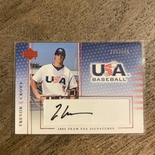 2005 Upper Deck USA Baseball Team Signatures Trevor Crowe #S-41 Black Auto /595
