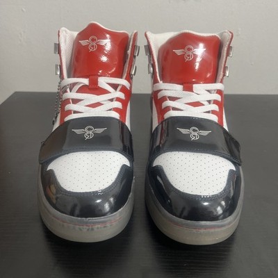 Creative Recreation High Top Red White Black sneakers Men's Size 9.5