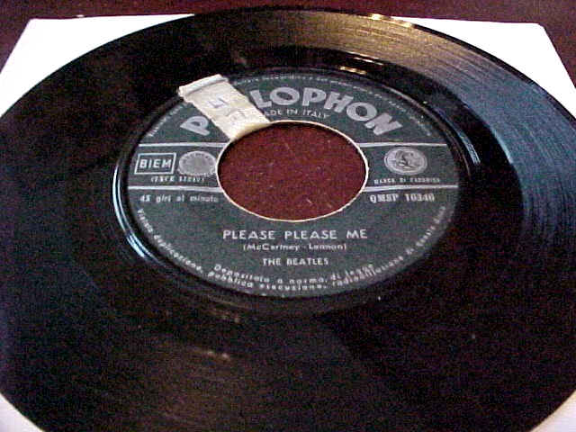 THE BEATLES-PARLOPHON#16346 " PLEASE PLEASE ME / ASK ME WHY " ITALY PRESSING -VG