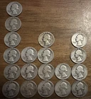1 ROLL $10 FACE VALUE, 40CT SILVER WASHINGTON QUARTERS 25C 90% SILVER COINS