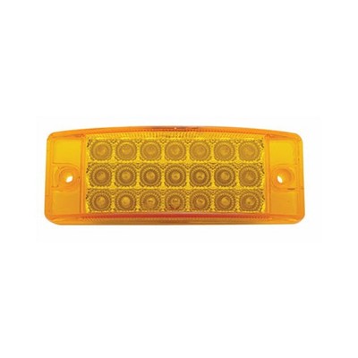 Amber 21 LED 6'' Truck Trailer Clearance Marker Light / Reflector Style Design