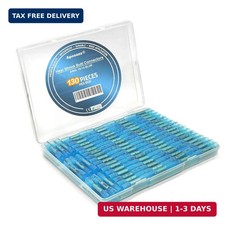 130PCS Blue Heat Shrink Butt Connectors - Tinned Red Copper 0.7mm, Premium Water