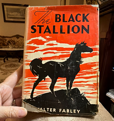 #ad The Black Stallion Walter Farley HC Random House 1941 31st DJ Illus Signed $35.00