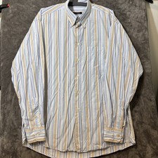 Burberry of London Men's Long Sleeve Button Up Dress Shirt Stripe Quiet Luxury