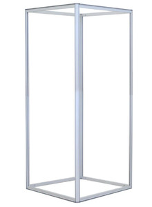 4ft x 8ft 32D Big Sky Square Tower Silver Frame Non-Backlit (Hardware Only)