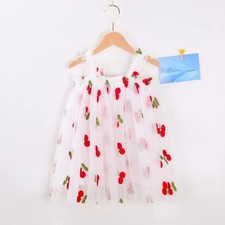 Girls Fashion Sling Embroidered Sweet Dress sz 4yrs