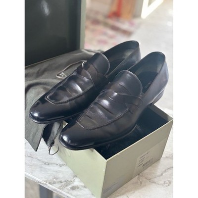 EUC TOM FORD Men's Black Italian Leather Loafers SIZE 12