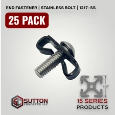 End Fastener clip | Stainless Screw | 25 pcs | Aluminum Tslot | 15 Series | 3380