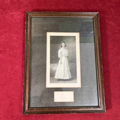 Vintage Black & White Sepia Photo Bride Early 1900 s Bride Photo Framed