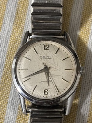 Rare Vintage 1970s  Kent 17J Incabloc Swiss Automatic Watch Runs When Moved