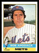 1976 Topps Bob Apodaca #16 New York Mets HIGHER GRADE MISCUT ERROR