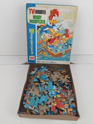 Vintage 1972 Woody Woodpecker Puzzle - 160 große Teile - Whitman TV