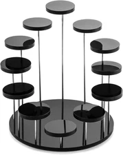 QWORK round Acrylic Products Display Riser Stands, 12 Tier Jewelry Display Stand
