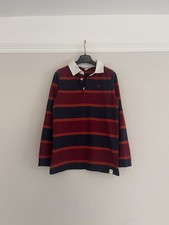 White Stuff Kids Rugby Style Long Sleeved Top Aged 9-10. Burgundy And Navy.
