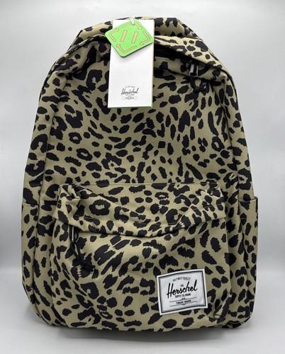Herschel Classic Leopard Waves XL Backpack 30L Zipper, Pocket Water Bottle NWT - Picture 2 of 5