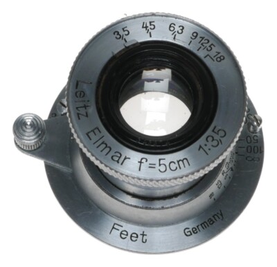 Chrome Leitz Elmar f=5cm 1:3.5 SM leica camera lens with caps | eBay