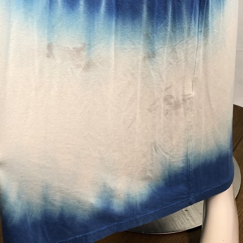 Abito Triumph USA Medium senza spalline blu bianco tie dye jersey maxi svasato cambio - Foto 7 di 11