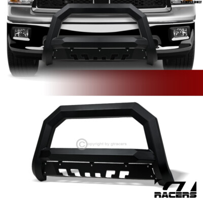 For 2009-2018 Dodge Ram 1500 Matte Black AVT Angular Bull Bar Push Bumper Guard