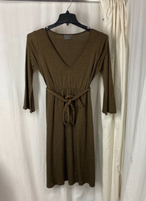 knee length dresses for ladies Black Gold Maternity & Nursing Dress main image 1