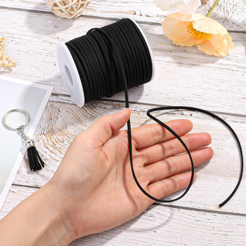 Leather String, Flat Suede Cord Faux Leather Cord Thin Leather Lace for Brace... - Picture 8 of 12