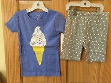 New Carter's Girls Ice Cream Pajama Set Snug fit Shorts many sizes