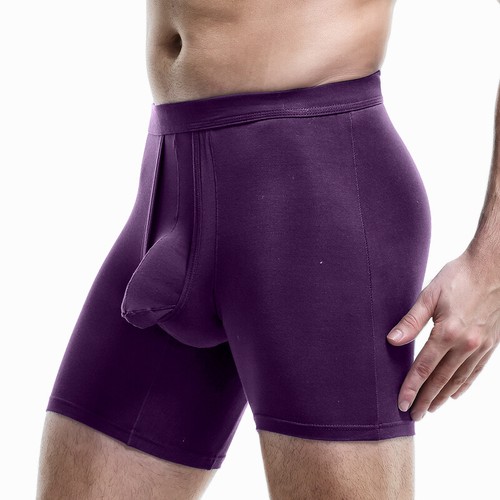 1/2/3 PACK MEN'S BOXER BRIEFS SHORTS COMFORT DUAL POUCH UNDERWEAR SPORTS TRUNKS - Picture 23 of 25