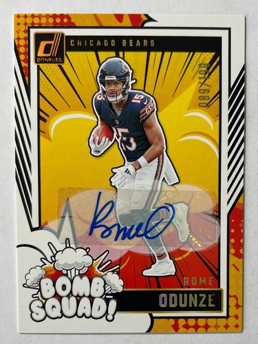 2024 Panini Donruss Rome Odunze Bomb Squad Rookie Auto 089/199