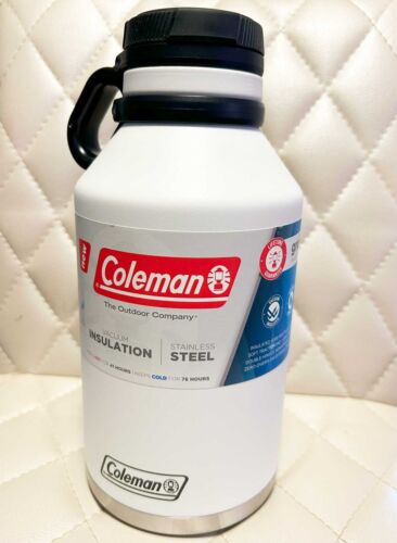 Coleman Stainless Steel Growler 64 oz Vacuum Insulated Wide Mouth Growler, White - Picture 2 of 7