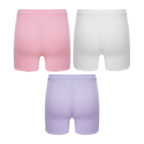 Girls Modal Shorts Under Dress Dance Bike Shorts for Playground Gym Sport 3 Pack - Picture 75 of 156