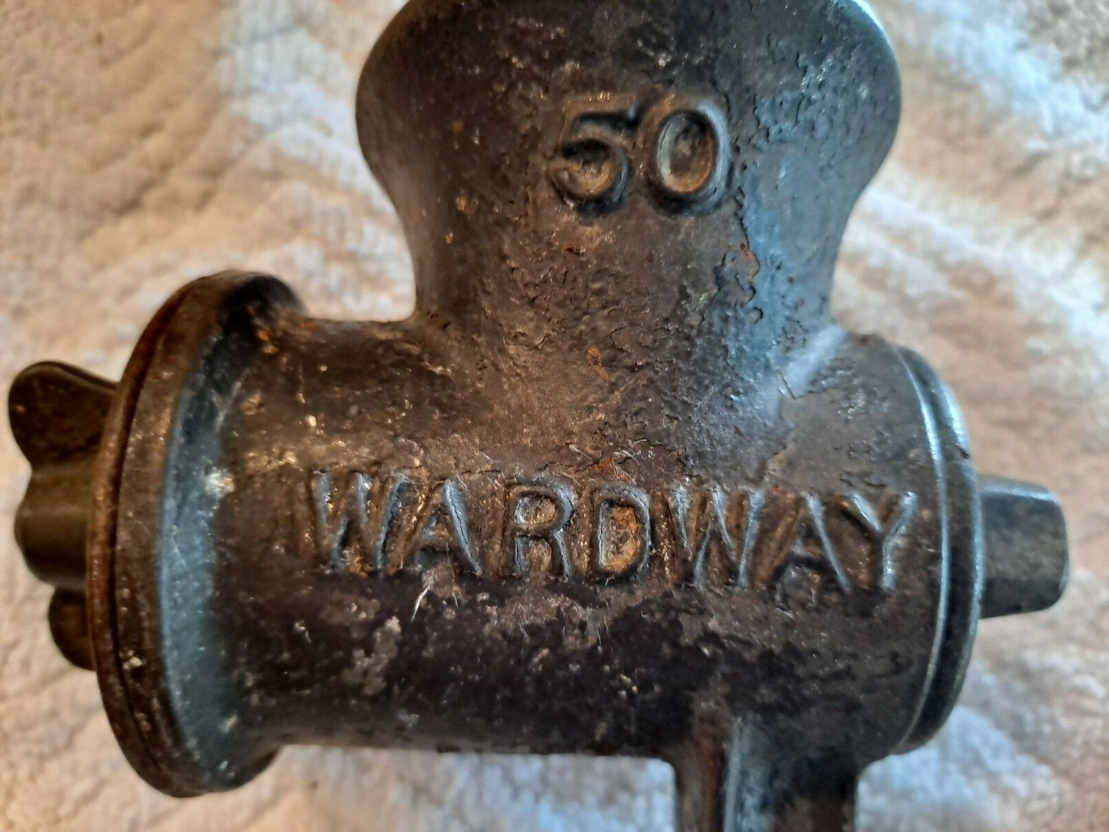 Wardway (50) Vintage cast iron meat grinder eBay