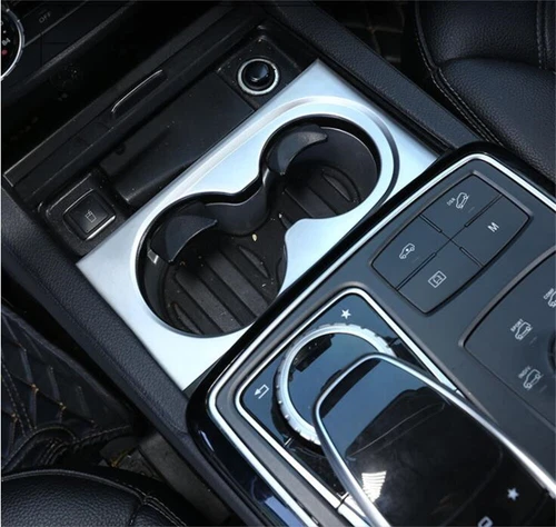Silver ABS Central Control Cup Holder Panel Cover For Benz GL GLE GLS ML 2013-19 - Bild 4 von 12