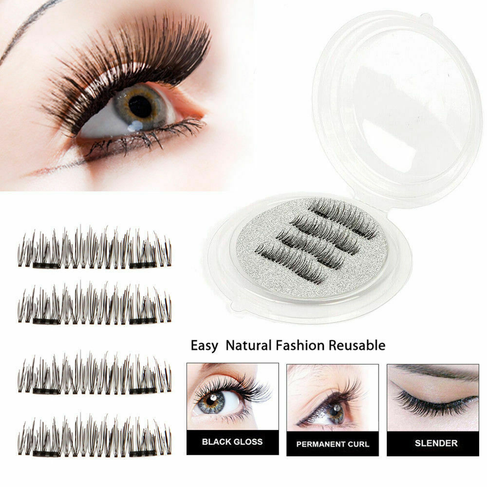 5Set/20Pc Double Magnetic Eyelashes False Eyelashes Natural Eye Lashes Extension