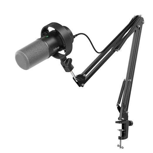 K688 Podcast Microphone Kit, USB/XLR Dynamic Microphone with Boom Arm for