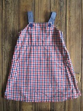 Vintage Baby GAP Girls 18-24 Months Dress Jumper Sleeveless Red White Blue July