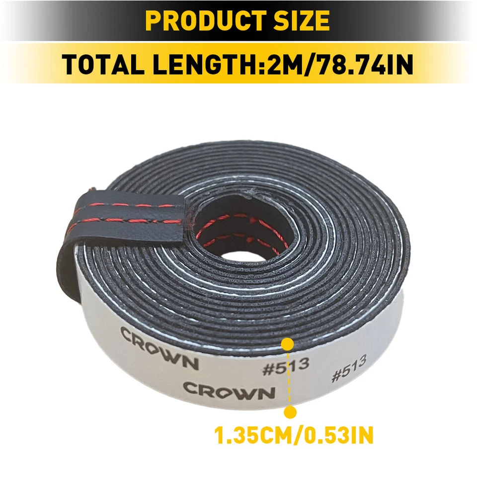 Línea de decoración de salpicadero de coche de cuero PU de 2M tira adhesiva accesorios moldura Foto 2 de 4