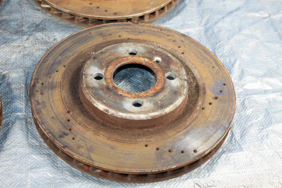 05-10 LOTUS ELISE S2 111R ROTORES DE FRENO DELANTEROS TRASEROS OEM JUEGO COMPLETO IZQUIERDO DERECHO 06 07 Foto 2 de 4