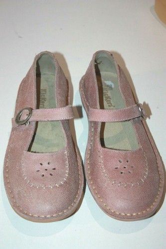 KICKERS Babies Boucles Cuir Rose Pale Doublées Cuir T 37 ETAT NEUF - Imagen 7 de 7