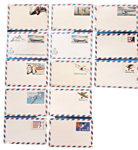 United States Group of 13 Mint Airmail Postal Cards - Postage Paid - Picture 1 of 6