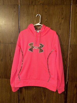 Blaze Pink Under Armour Camo Hoodie Breast Cancer Awareness