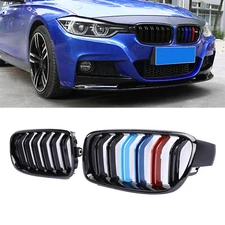 Front Kidney Grille Grills Dual-slat For 2013-2017 BMW F30 328i 335i  M Color