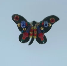LIZTECH ARTISAN JEWELRY 1999 BUTTERFLY TACK PIN 