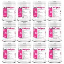 Metrex CaviWipes 6x6.75in. Disinfectant Towelettes Canister - 220 
